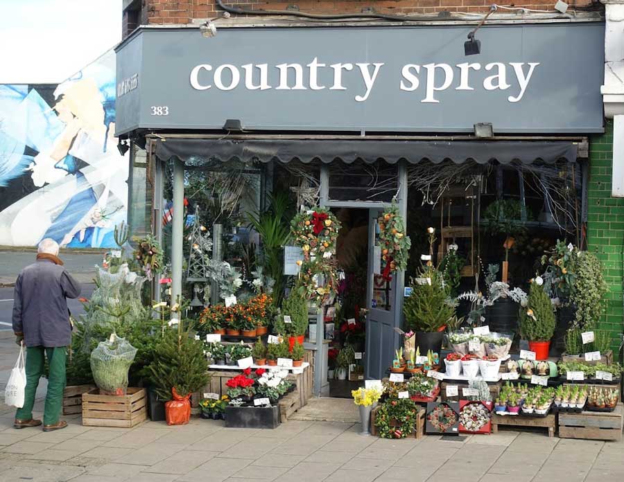 country spray shop front